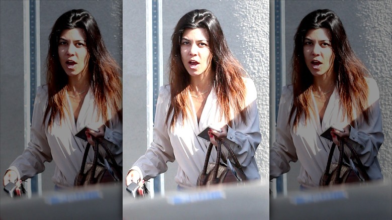 Kourtney Kardashian paparazzi shot with no makeup