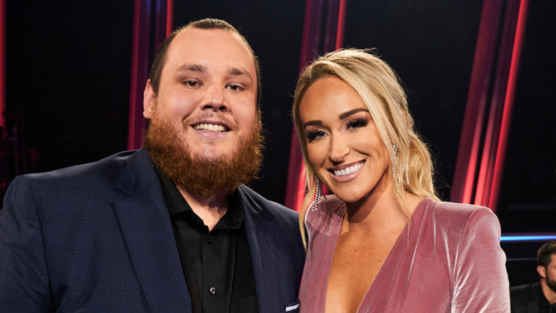 Luke Combs, Nicole Hocking smiling