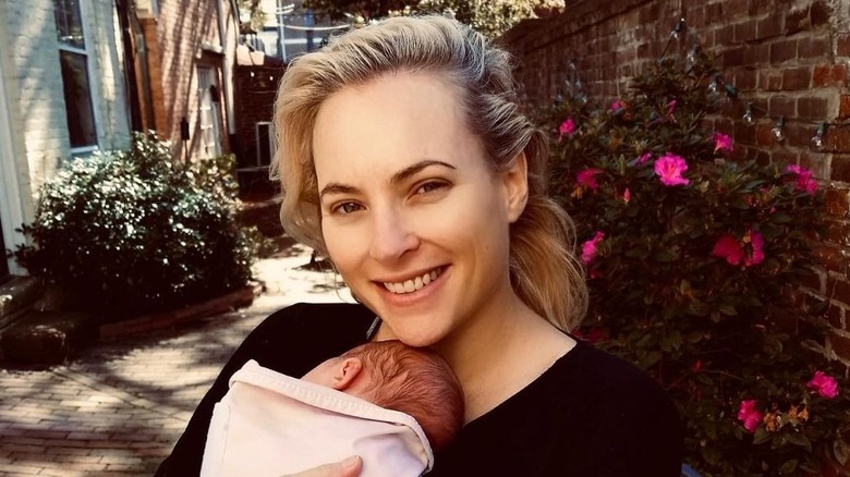 Meghan McCain with her newborn daughter Liberty