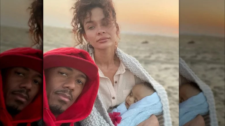 Nick Cannon and Alyssa Scott with their son Zen. 