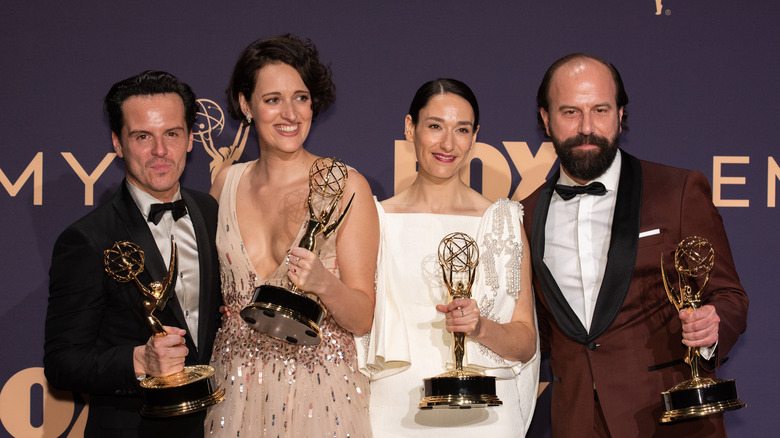 Phoebe Waller-Bridge at Emmys with Fleabag cast