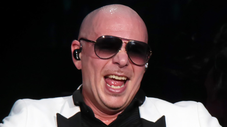 Pitbull performing