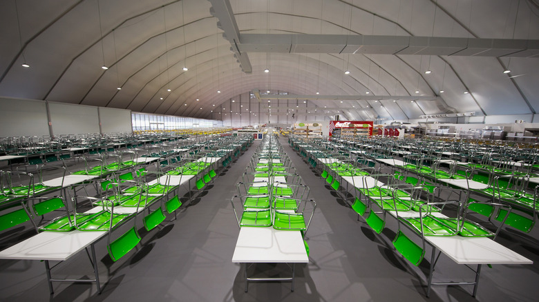 Olympic Village cafeteria in Rio 