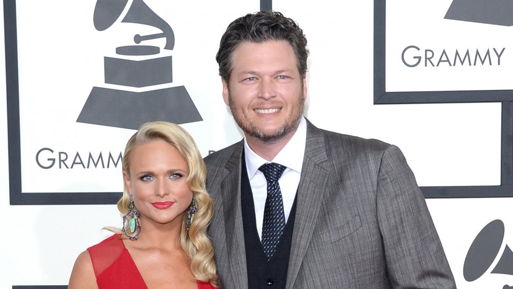 Miranda Lambert and Blake Shelton at the 2014 Grammy Awards