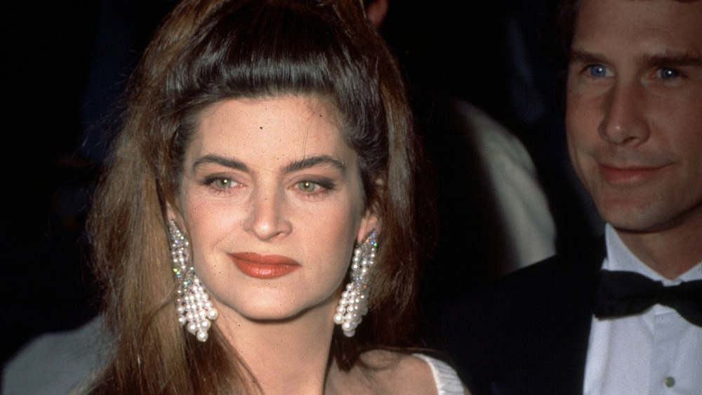 Kirstie Alley at a black tie event, smiling