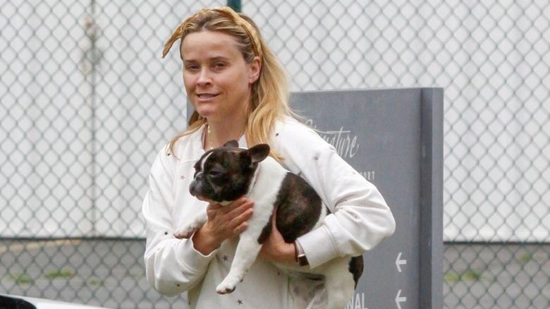 Reese Witherspoon with her dog