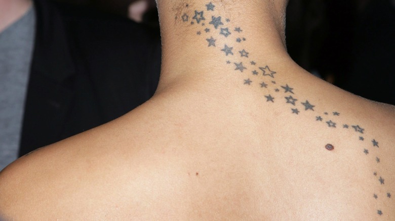 Rihanna neck tattoo