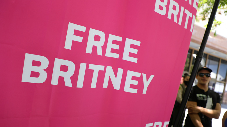 "Free Britney" sign