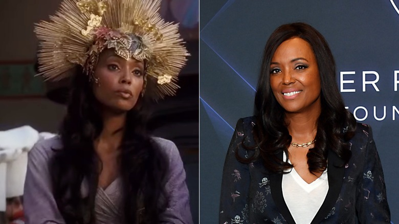 Aisha Tyler acting in the Santa Clause and posing now