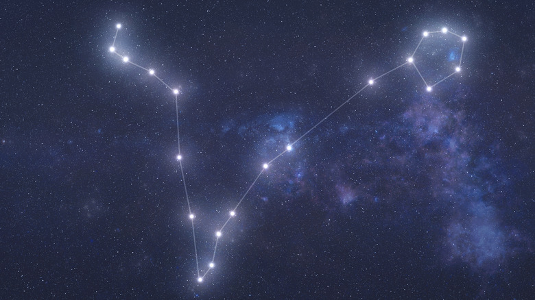 Pisces constellation in space