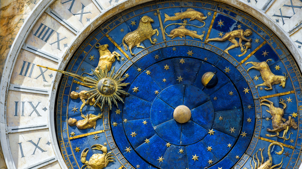 Zodiac symbols in a circle