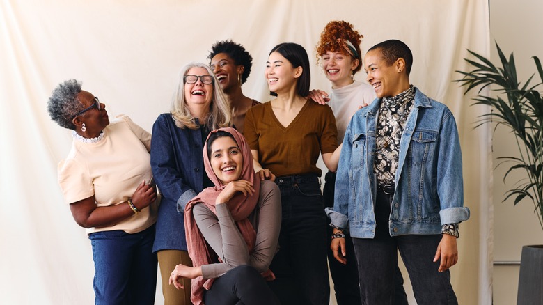 Group of women laughing together 