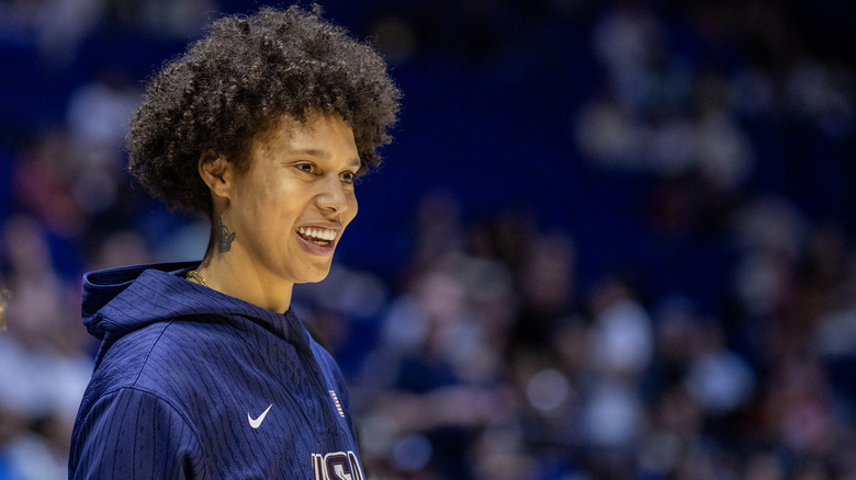 Brittney Griner at a basketball game