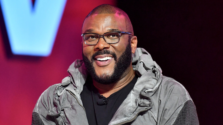 Tyler Perry smiling onstage