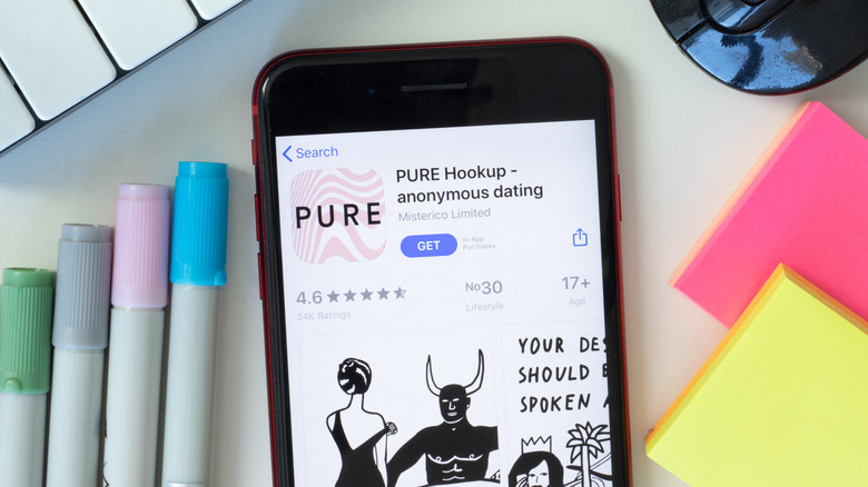 pure dating app on phone