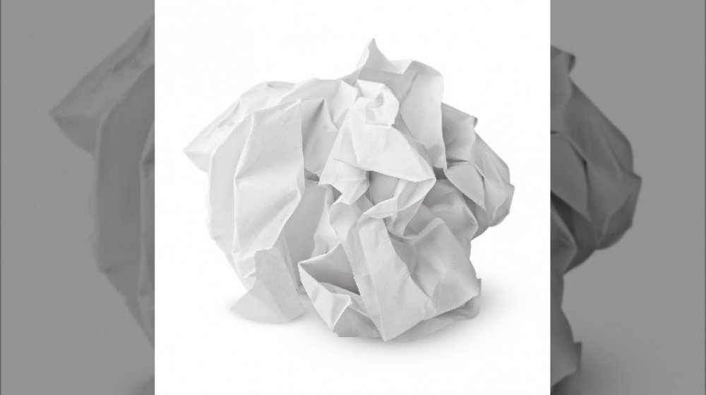 Crumpled ball of paper