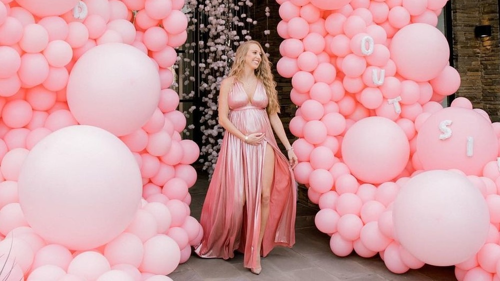 Brittany Matthews's pink baby shower