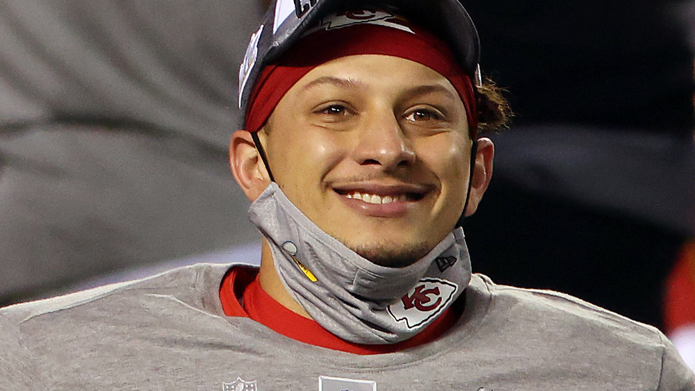 Patrick Mahomes celebrating AFL win