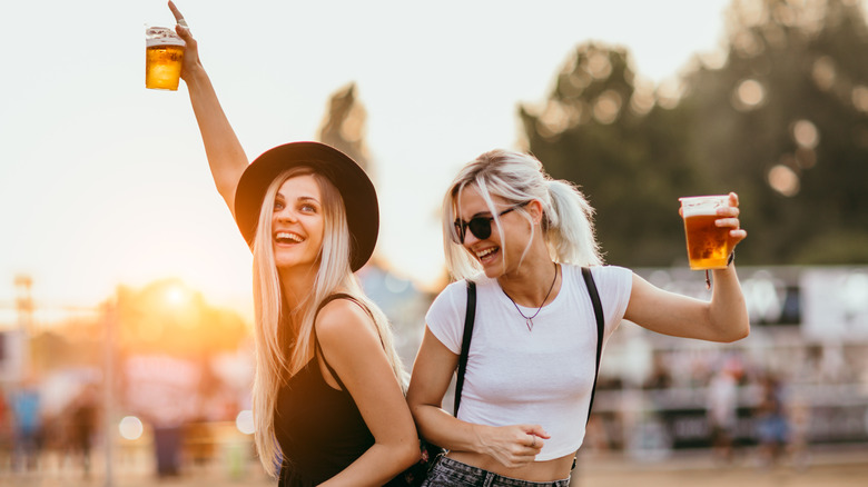 Fans enjoying music festival 