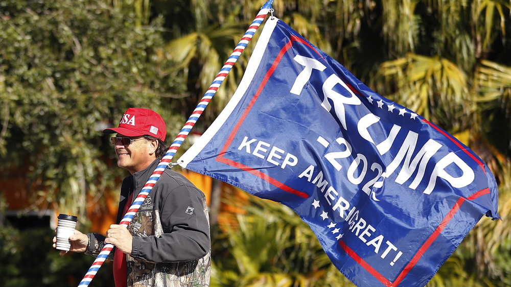 Donald Trump supporters gather