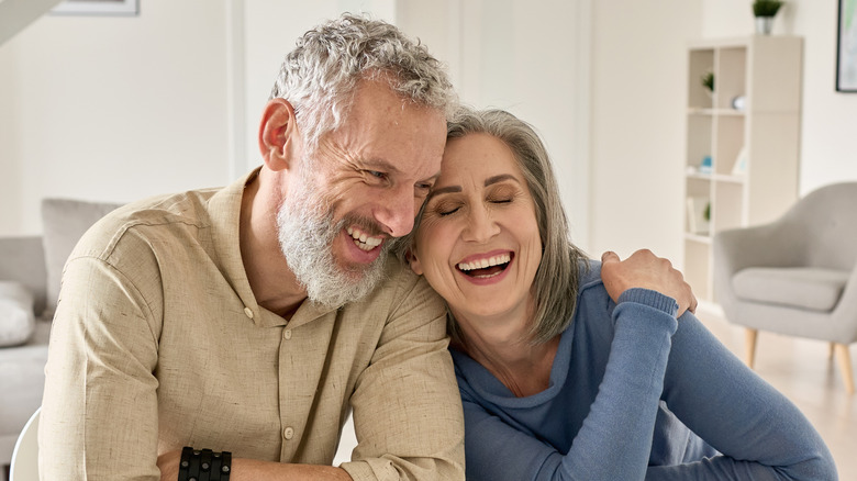 Couple laughing together