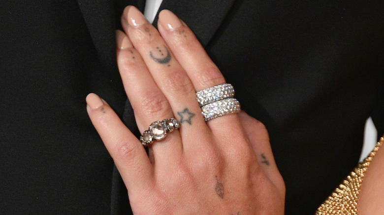 Zoe Kravitz's tattooed hand