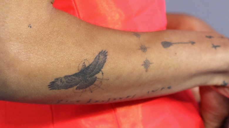 Zoe Kravitz's eagle tattoo