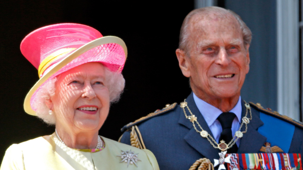 Prince Philp and Queen Elizabeth outdoors