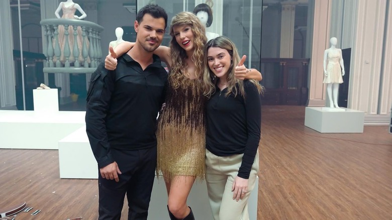 Taylor Swift with Taylor Lautner and his wife 