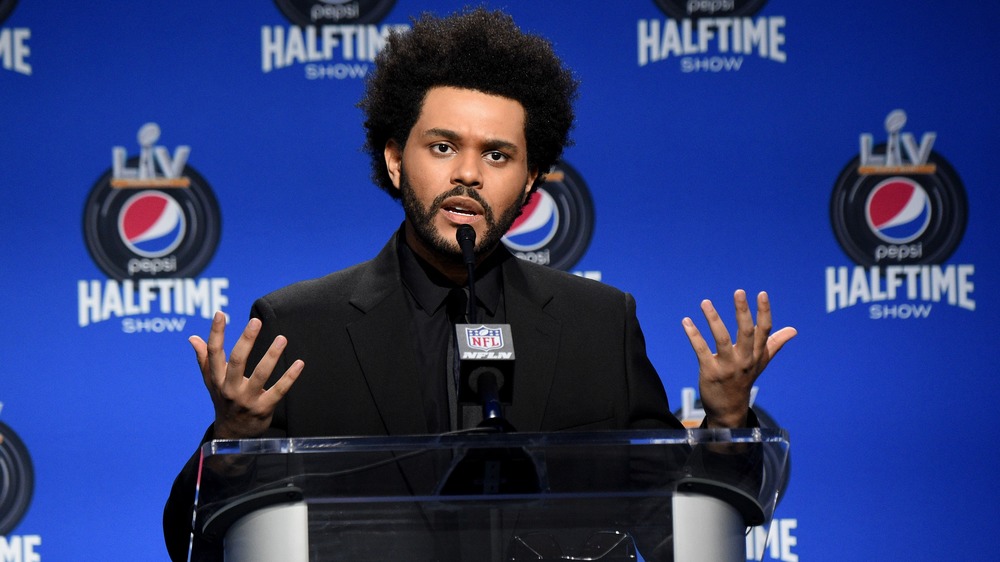 The Weeknd answering questions about the Super Bowl