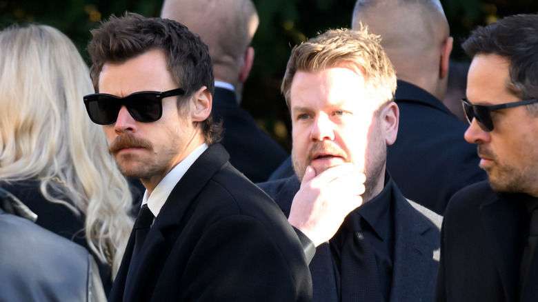 Harry Styles and James Corden at Liam Payne's funeral