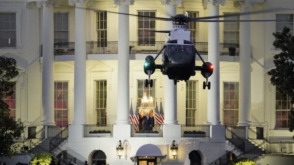 Trump on the balcony