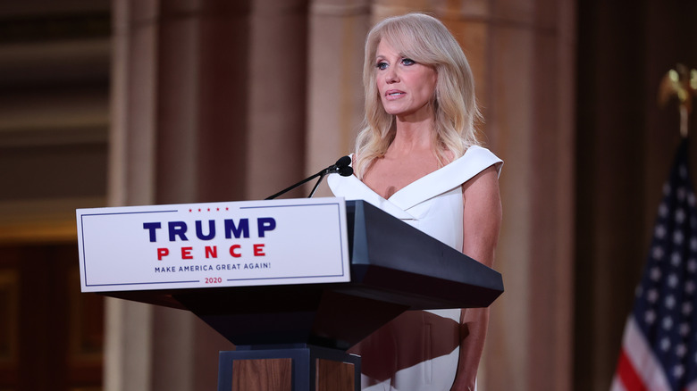 KellyAnne Conway speaking at campaign event