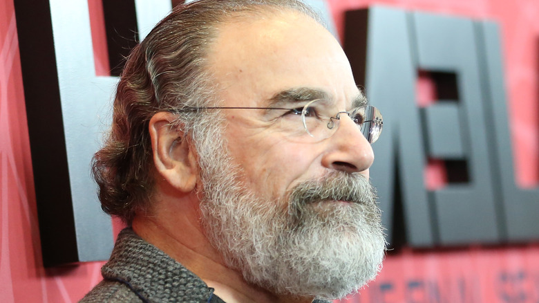 Side profile close up of Mandy Patinkin