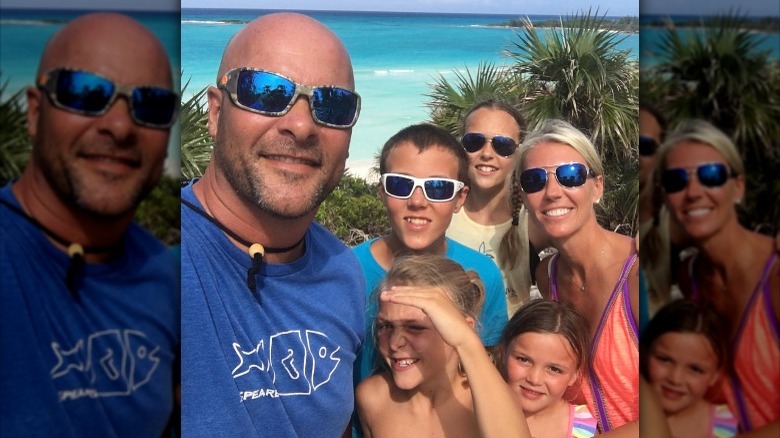 The Baeumler family takes a selfie at their island resort