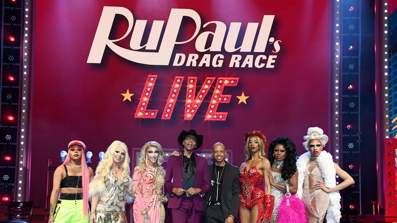 RuPaul with contestants at Drag Race Live 