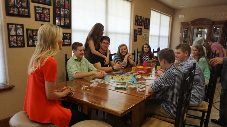 Duggar family playing board games