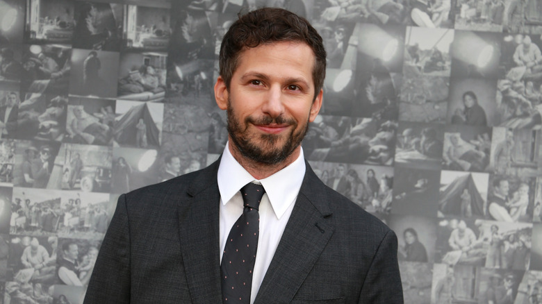 Andy Samberg posing at a premiere