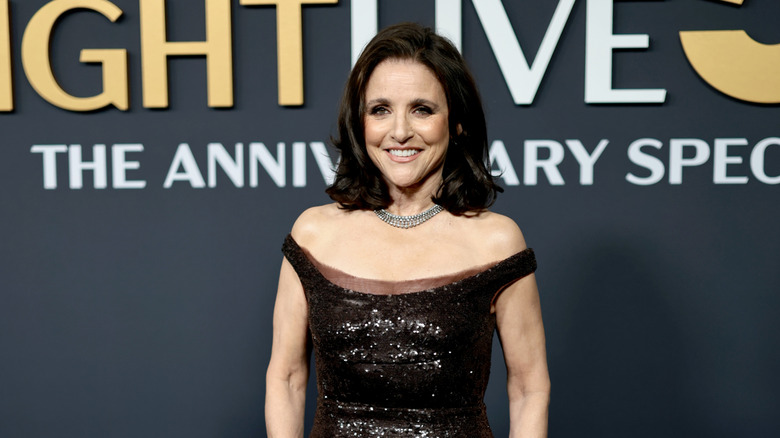 Julia Louis-Dreyfus smiling at an event