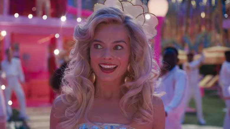 Margot Robbie as Barbie smiling