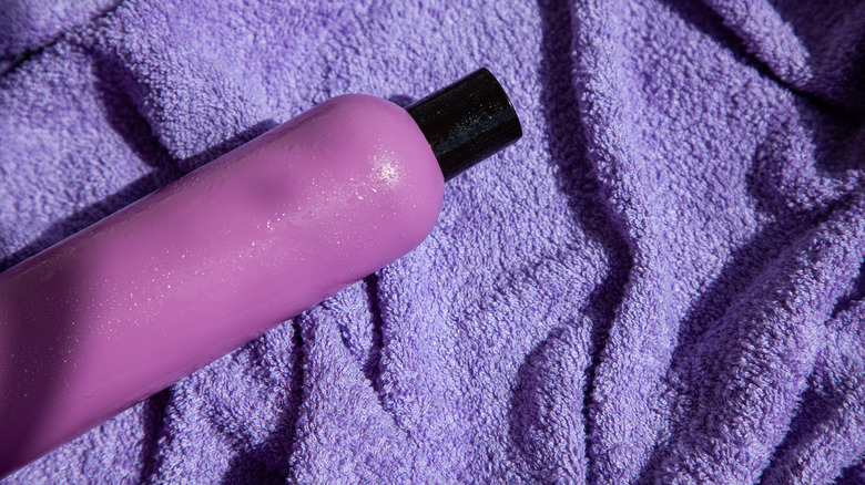 Purple shampoo bottle 