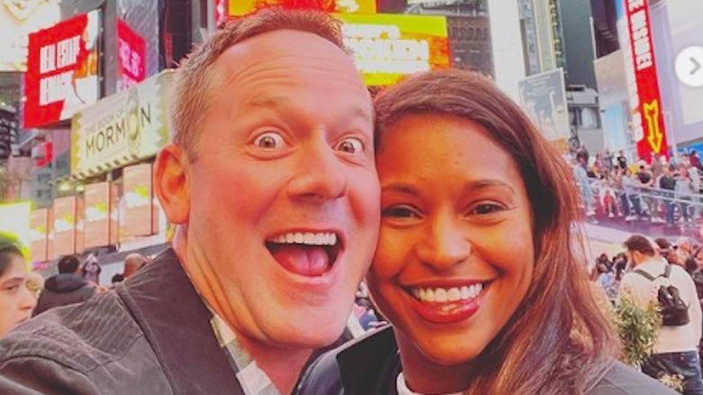 Brian and Mika Kleinschmidt in Times Square