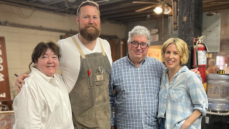 Mary Jo Jacobi, Ben Napier, Patrick Jepson, and Erin Napier smiling