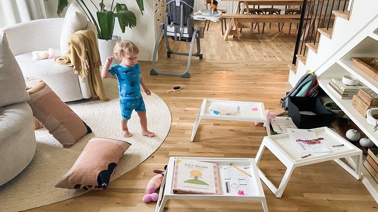 Luke Marrs in messy living room