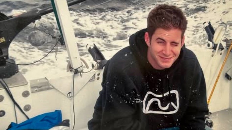 Tarek El Moussa as a young man, on a boat