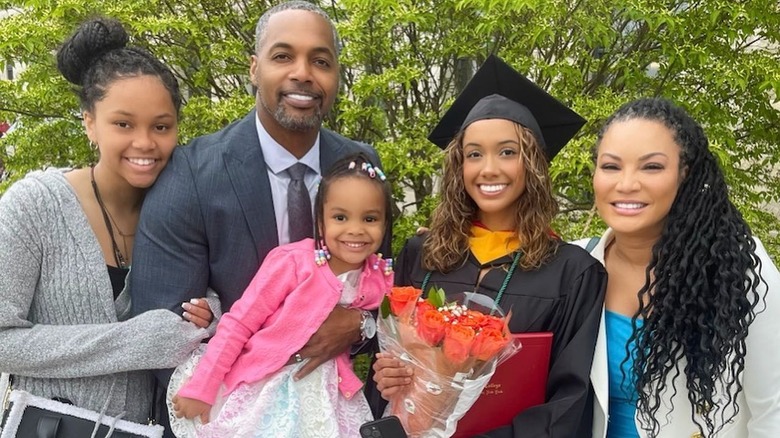 Egypt and her children at Simone's graduation 