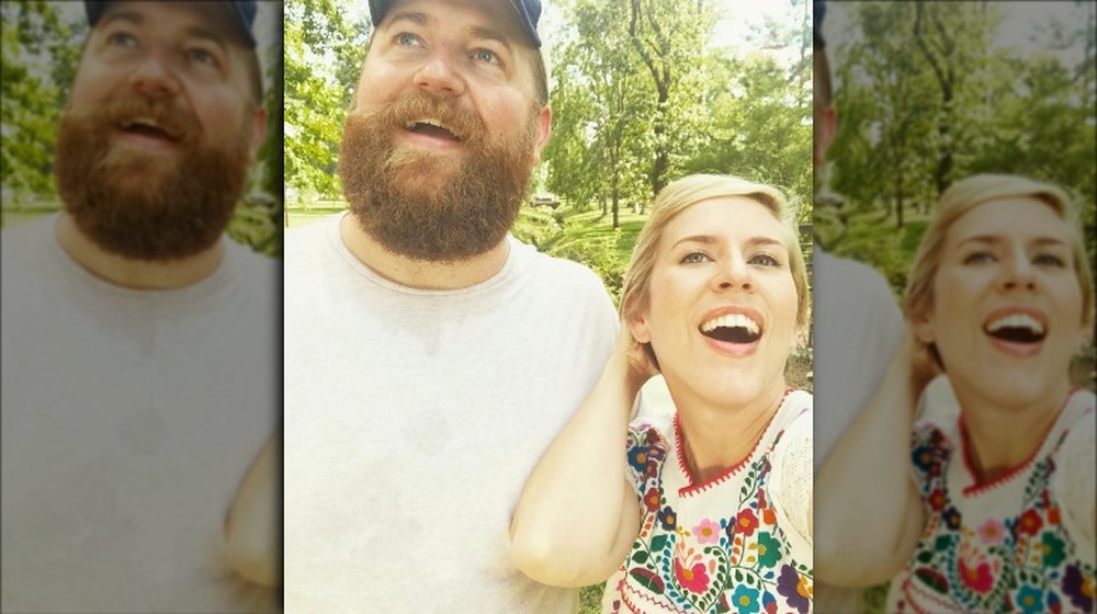 Ben and Erin Napier outside, smiling