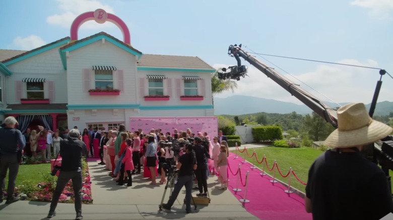 Film crews shoot Barbie Dreamhouse Challenge