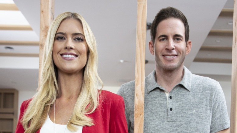 Christina Hall Tarek El Moussa smiling