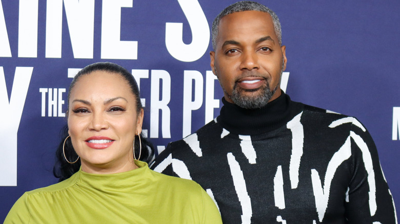 Egypt Sherrod and Mike Jackson attend the premiere of "Maxine's Baby: The Tyler Perry Story"